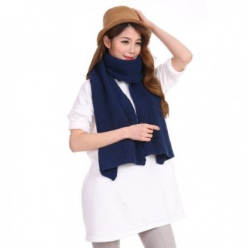 Anboor Luxurious Knitted Navy Blue in Fashion Scarves