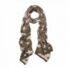 Fine Knit 2-Tone Dual Layer Star Scarf - Different Colors Available - Brown - C411LX3PXLV