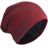HISSHE Men Lined Beanie Skull Cap Heavy Ski Hats BB5032 - Red - C612NTKT2E8