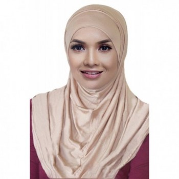 Hana's Women's 2 piece Amira Hijab Scarf One Size - Skin - C712MYS0I1G