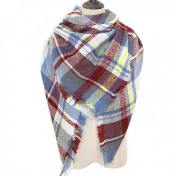 Waprincess Tartan Scarf for Women Winter Plaid Blanket Checked Scarves Wraps Shawl Gift - Plaids 17 - CR12O2N7TR0