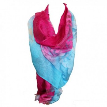 Plush Embossed Floral Organza Scarves