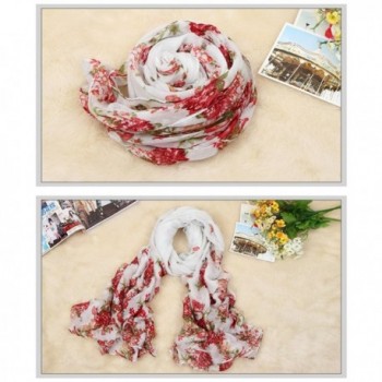 LOCOMO Women Floral Flower FAF053WHT in Fashion Scarves