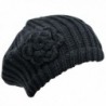 Black Feminine Rosette Beret Scarf