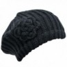 Black Feminine Rosette Beret Scarf