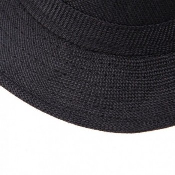 Fedoras Gangster Summer Hat Jazz Caps Black - CN11KYC36UR