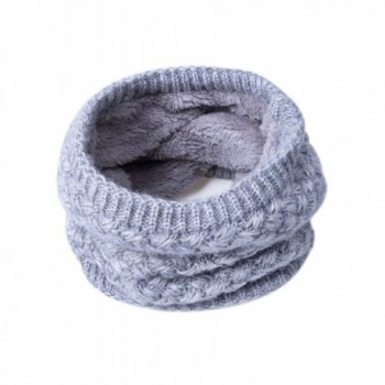 EVRFELAN Winter Infinity Scarf knit Kids Neck Warmer Chunky Soft Thick Circle Loop Scarves - Knit Grey - CA18549GG68