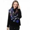 Blanket Scarf Womens Plaid Scarf Scarves for Women Checked Winter Scarf Shawls and Wraps - C: Blue - CJ186TG3C26