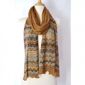 Knitted Chevron Scarf Fashion Scarves in Cold Weather Scarves & Wraps