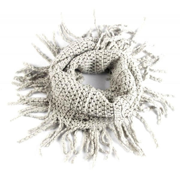 EachWell Fashion Autumn Kids Toddlers Loop Round Tassel Knit Wool Infinity Scarf - Gray - C212MTGFFGX EachWell Fashion Autumn Kids Toddlers Loop Round Tassel Knit Wool Infinity Scarf - Gray - C212MTGFFGX