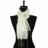 Thai Natural White Hand Craft Pure Raw Silk Fabric Scarf Small Shawl Thailand - CN11EG7Q06D