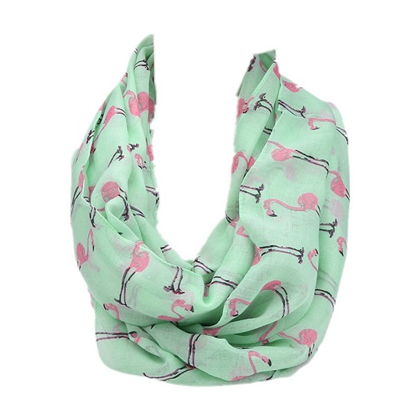 Kingfansion Women Ladies Flamingos Pattern Print Voile Wrap Shawl Scarf - CQ120R5IF7J