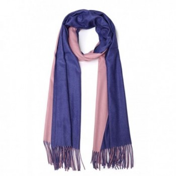 VOCHIC Double Layered Solid Color Women Scarf Shawl Wrap with Tassel - Set 4 - CT187CD7DCR