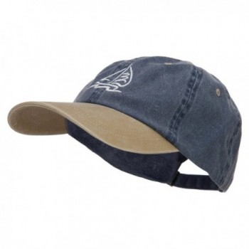 E4hats Sailboat Wave Embroidered Washed