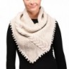 APPARELISM Women's Chunky Knitted Loop Tube Infinity Collar Scarf with Pom Pom. - Beige - C9186X9989M