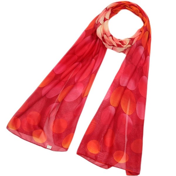 Fashion Gradient Ccolor Sheer Voile Shawl 16050CM Women Scarf for Clothes Decorating - Red - C817AAUIDI3