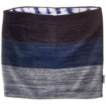 Womens Indigo Ombre Funnel Scarf