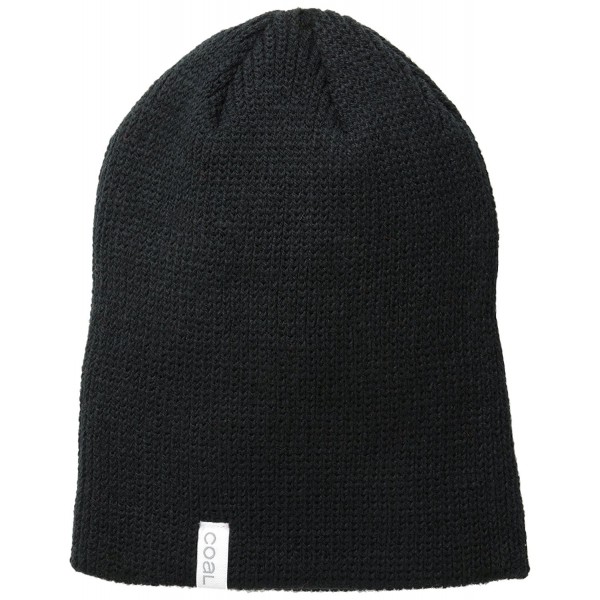 Coal Mens The frena Fine Knit Striped Beanie Hat - Black - C311J29TWWT