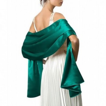 Achaestrella Wedding Prom Bridesmaids Dress Satin Shawl A Lot Colors Avalible - Green - CX186IR9EHX