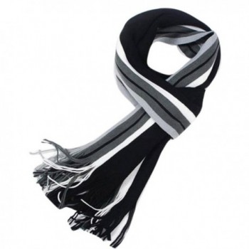 Enlishop Men Winter Warm Scarf Soft Elegant Long Fashion Wrap Scarves - Black160 - CM129WWG5Z7