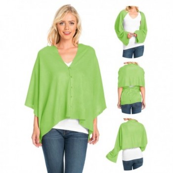 FACA Womens Convertible Shawl Wrap- Scarf- Vest- Poncho- Shrug or Halter - Apple Green - CD12MZD96ER