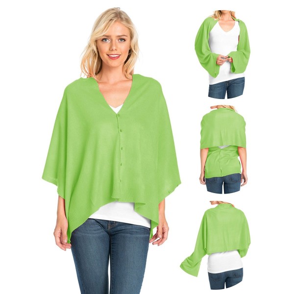 FACA Womens Convertible Shawl Wrap- Scarf- Vest- Poncho- Shrug or Halter - Apple Green - CD12MZD96ER