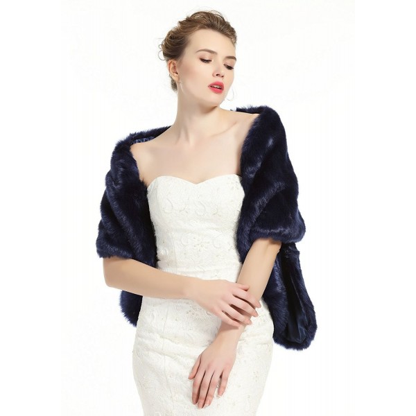 luxury Bridal Party Evening/Wedding Faux Fur Shawl Wrap Stole-S51(More ...