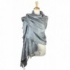 Paskmlna Border Pattern Double Layered Reversible Woven Pashmina Shawl Scarf Wrap Stole - 26 - C117YUGL6LK