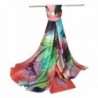 DOCILA Silk-Like Shawl- Bright Colored Womens Wrap Scarf - Orange - CB183W52HA3