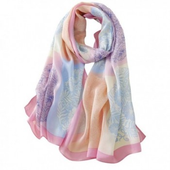 Tong Rui Women's Large Silk Scarf Colorful Scarf - Tr 02 - C4185KC9E0Z
