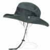 HOMEJU Unisex Wide Brim Hat for Fishing-Camping-Waterproof Outdoor Transit Sun Hat - Dark Grey - CV183GOWEGC