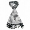 Lovarzi Women's Butterfly Scarf - Butterfly pashmina scarf for ladies - Silver & Black - CD11GRV9H11