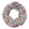 Trelemek Women's Cute Soft Lightweight Fox Printed Infinity Scarf - Grey New - C81882RTYG2