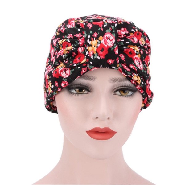 Women's Ruffle Beanie Scarf Head Scarf Hat Cap Muslim Headscarf Chemo Hat Beanie Scarf - 5 - CE1853HCQ2X