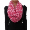 Lina & Lily Loving Hearts Print Infinity Scarf Valentine's Day Gift - Pink&white - CP11SMPGD9T