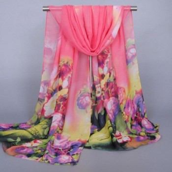 Inkach Fashion Chiffon Scarves Watermelon in Wraps & Pashminas