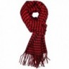 Ted and Jack -Ted's Classic Cashmere Feel Houndstooth Pattern Scarf - Black & Red - CL12747XMS5