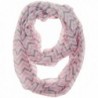 WearWide Womens Soft Chevron Design Fashion Loop Infinity Scarf for Holiday Gift - Pink/Grey/White - CH11SO7B8CH