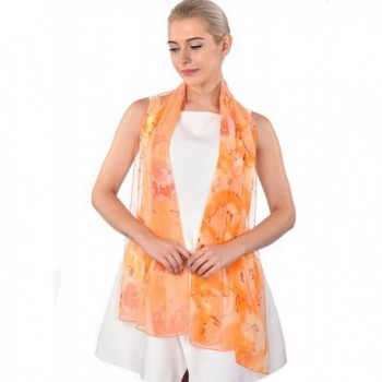 Ideal Women Evening Wedding Orange in Fashion Scarves