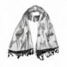 Lovarzi Womens Silver Butterfly Scarf in Wraps & Pashminas