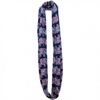 Floral Elephant Print Infinity Scarf