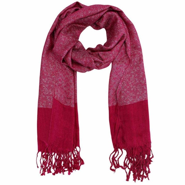 Metallic Shimmery Pashmina Scarf - Fuchsia - CO119026BYZ