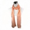 Modadorn Spring Lightweight Polka Dot Print Scarf - Coral - C611COLEDJ9