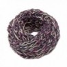 Huan Xun Women's Three Tone Crochet Winter Infinity Scarves Necktie Purple - C011ORLM85Z