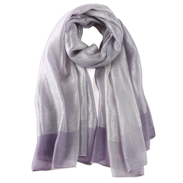 STORY OF SHANGHAI Women's Gradient Scarf Large Silk and Wool Shawls with Silver - Km04 - CI184DAKRAL