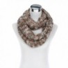 Super Soft Winter Multi Color Knit Infinity Loop Circle Scarf - Diff Colors - Taupe/Grey - C111PIBNDS9