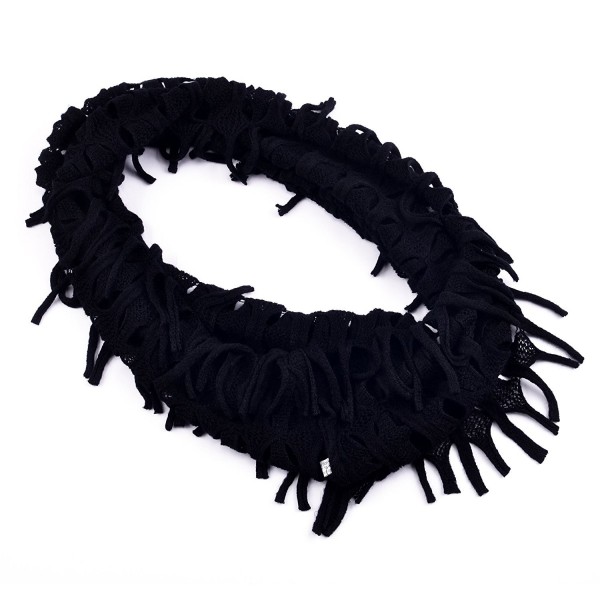 Huan Xun Black Chiffon Loop Scarf for Lady-multiple Usage - C9110ARBZPD