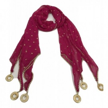 IBC Stylish Indian Dupatta Scarf Perfect Match For Kurti for New Look - Magenta - CI189AMO9IU