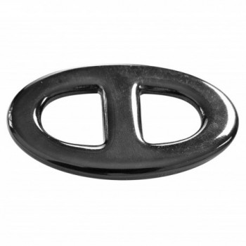 Mary Crafts Buffalo Horn Scarf Ring Oval Scarf Ring Handmade 2.17"x1.3" - Black - C1126QB4PKJ