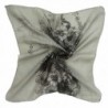 New 100% Silk Scarf Square Fashion Women Wrap Soft Scarves 20" X 20" - Grey and Black - CC128L7N3HR